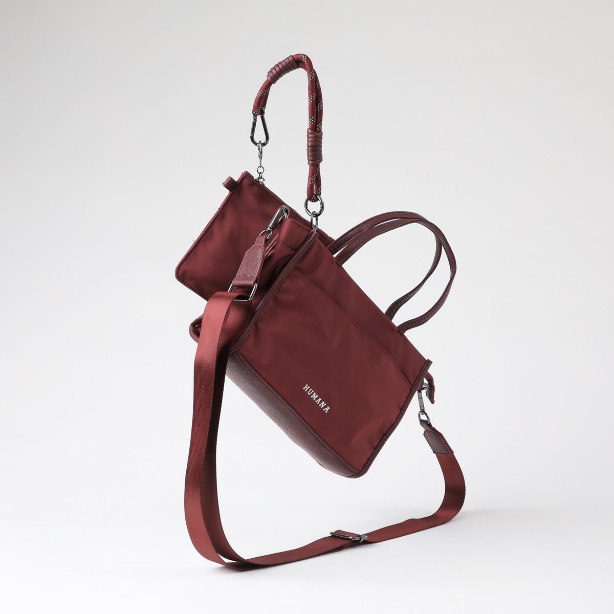 HUMANA - Cartera Bandolera Celia Burgundy Humana
