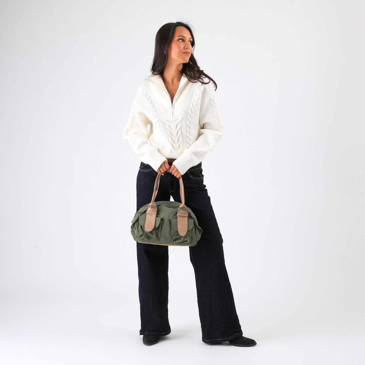HUMANA - Cartera Hombro Akira Verde Humana