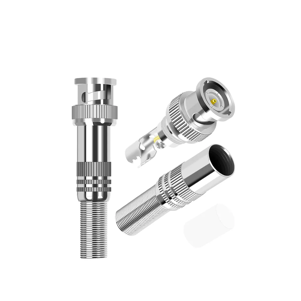 GENERICO - Conector BNC Macho Sin Soldadura para Cámaras CCTV RG6