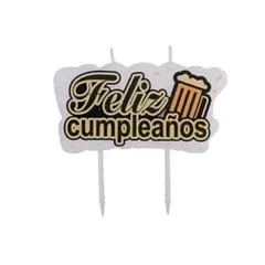 GENERICO - Velas feliz cumpleaños 9x7cm