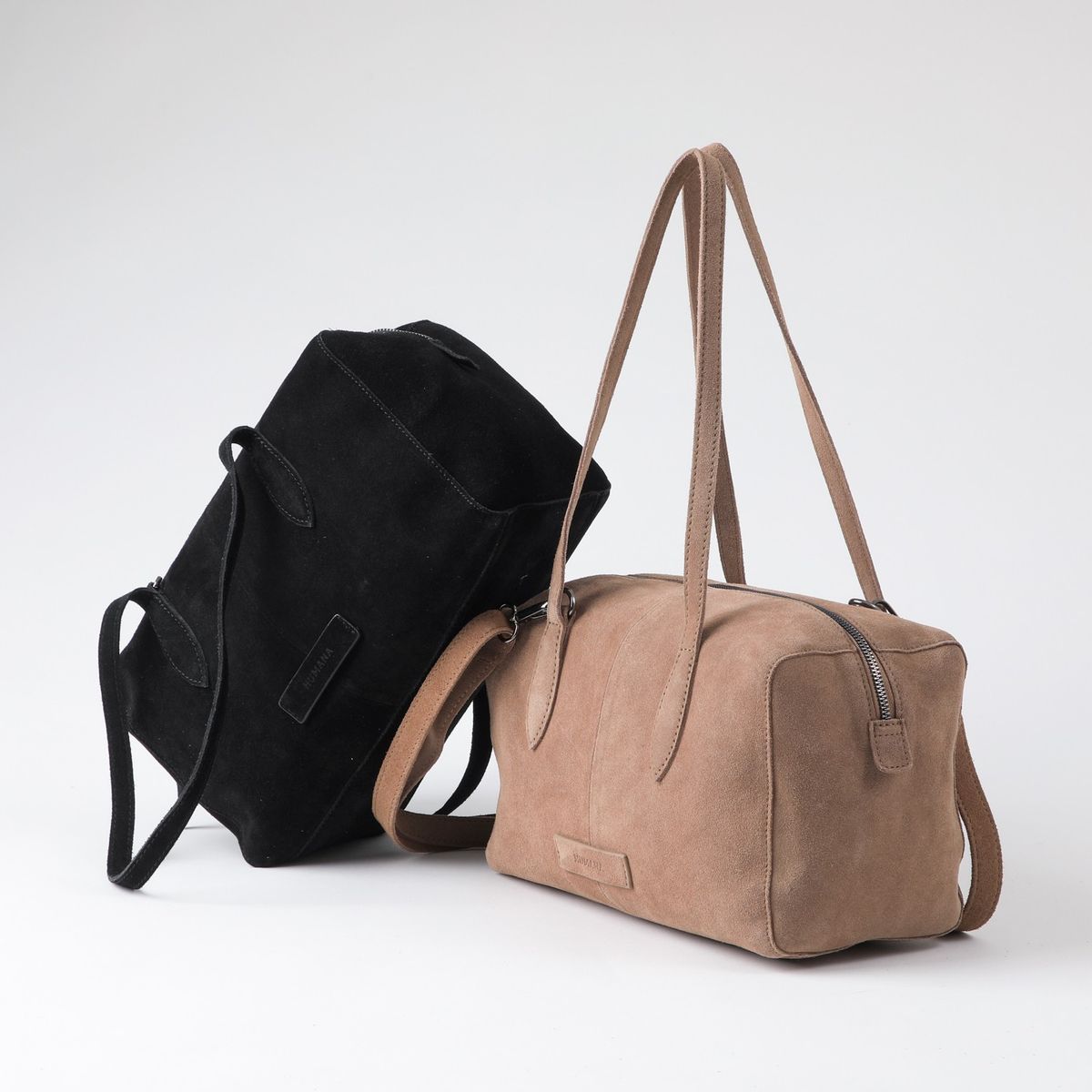 HUMANA - Cartera Hombro Gala Beige Suede  Humana