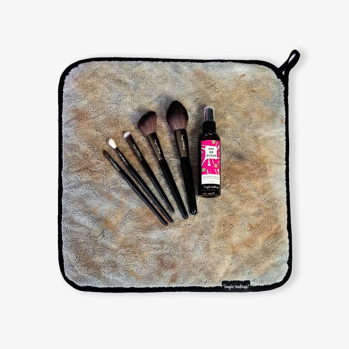 MAGIC MAKEUP - Toalla para limpiar brochas de microfibra gruesa 40x40cms