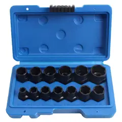 GENERICO - Set Dados Extractores Pernos Y Tuercas Rodadas 9 A 19mm