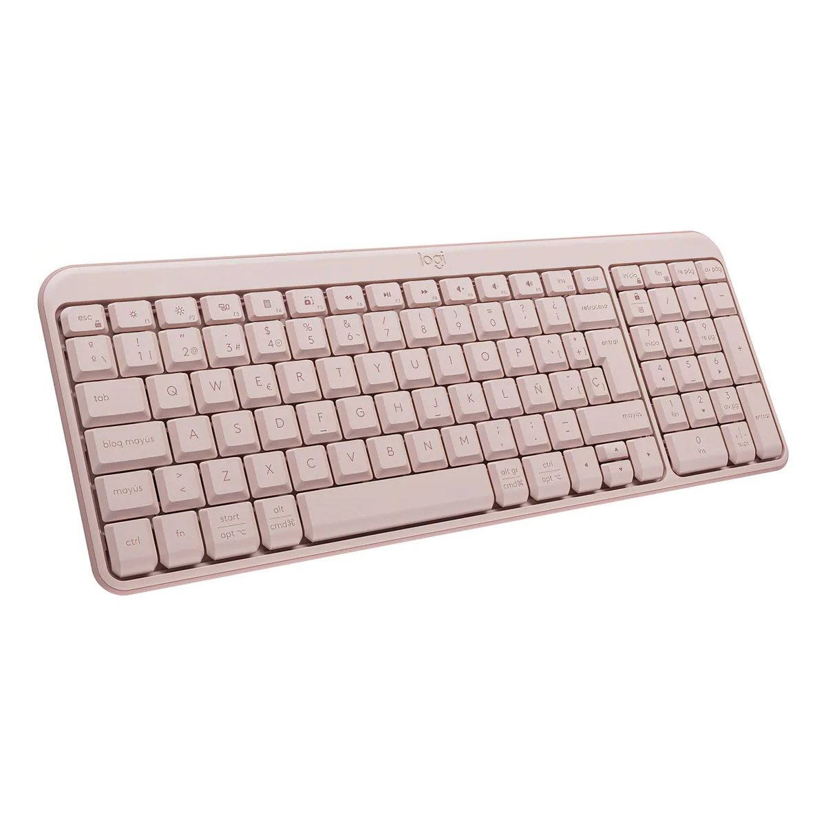 LOGITECH - Teclado Inalámbrico Logitech K250 Workspace Rosa QWERTY Español Bluetooth