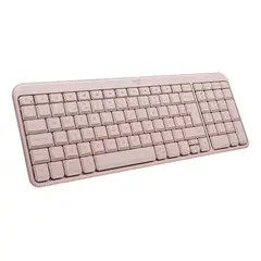 LOGITECH - Teclado Inalámbrico K250 Workspace Rosa QWERTY Español Bluetooth