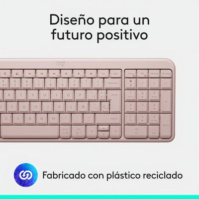 Imagen 2 del producto Teclado Inalámbrico K250 Workspace Rosa QWERTY Español Bluetooth