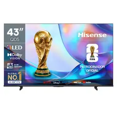 HISENSE - TELEVISOR QLED 43 43QD5SV 4K Smart TV