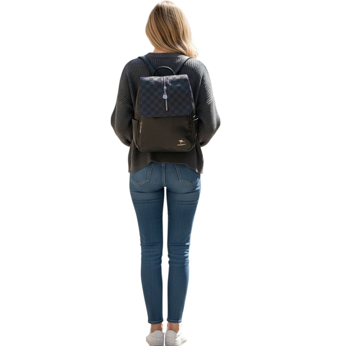 GENERICO - Mochila Mujer Multifunción Oficina Viaje de Cuerina