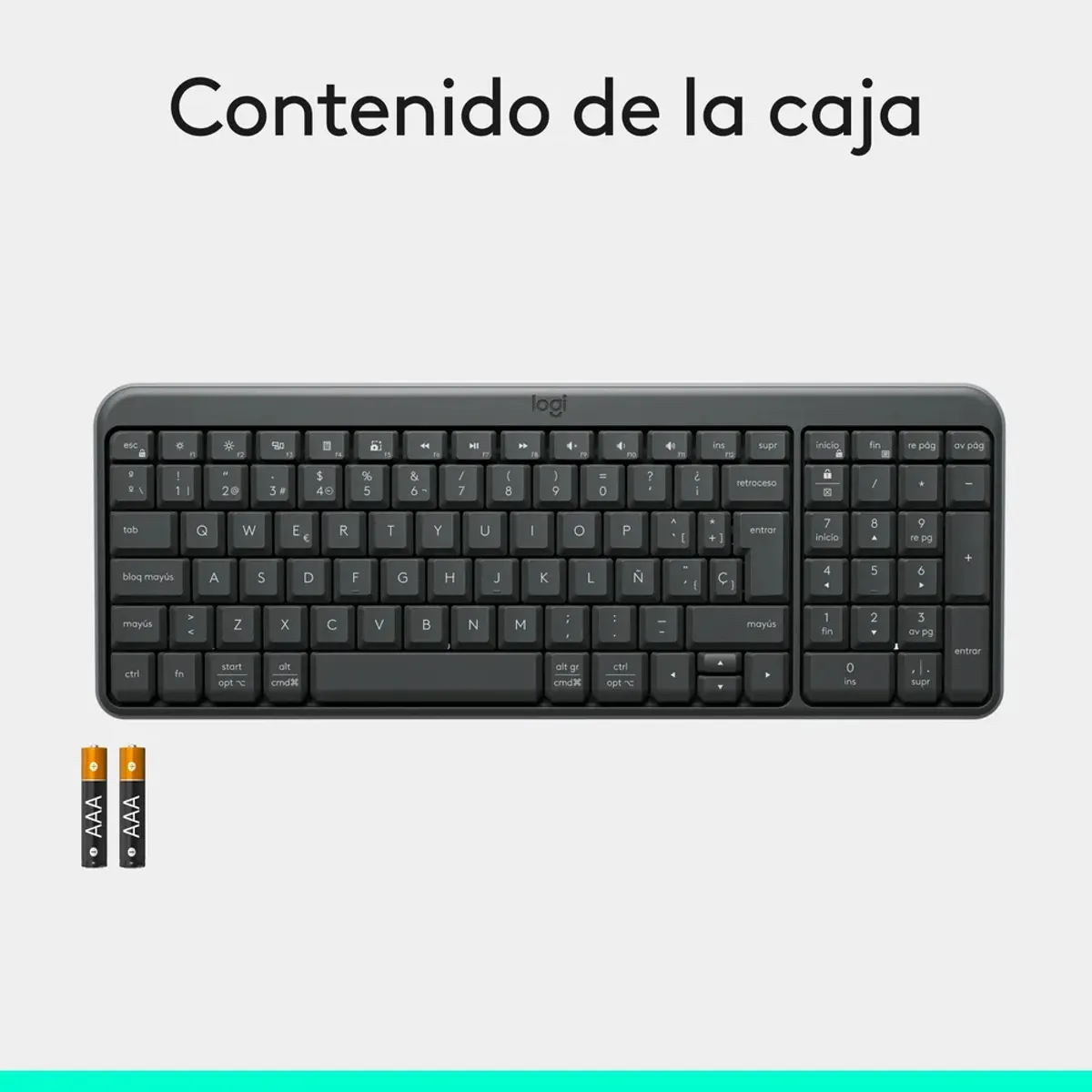 LOGITECH - Teclado Inalámbrico Logitech K250 Workspace Negro QWERTY Español Bluetooth