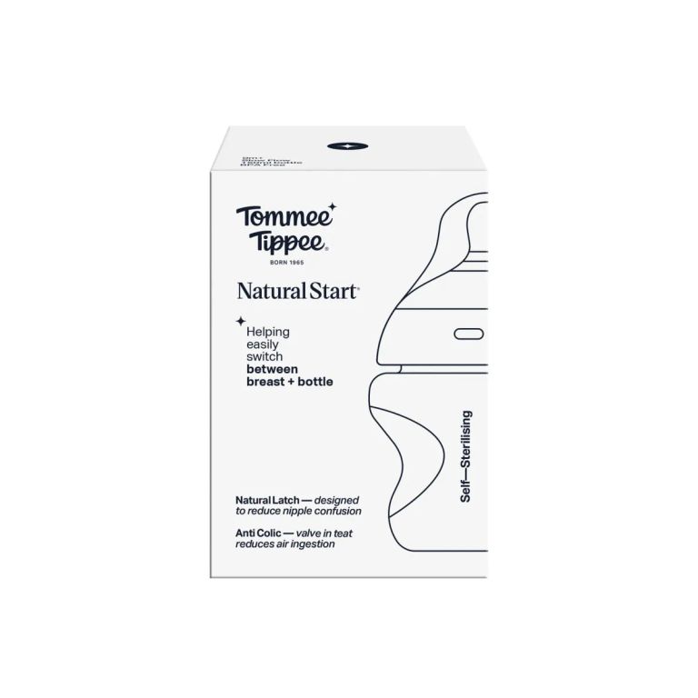 Mamadera recien nacido flujo lento 150ml Natural Start Sample 0 meses+ blanco