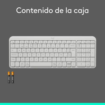 Imagen 2 del producto Teclado Inalámbrico K250 Workspace Blanco QWERTY Español Bluetooth