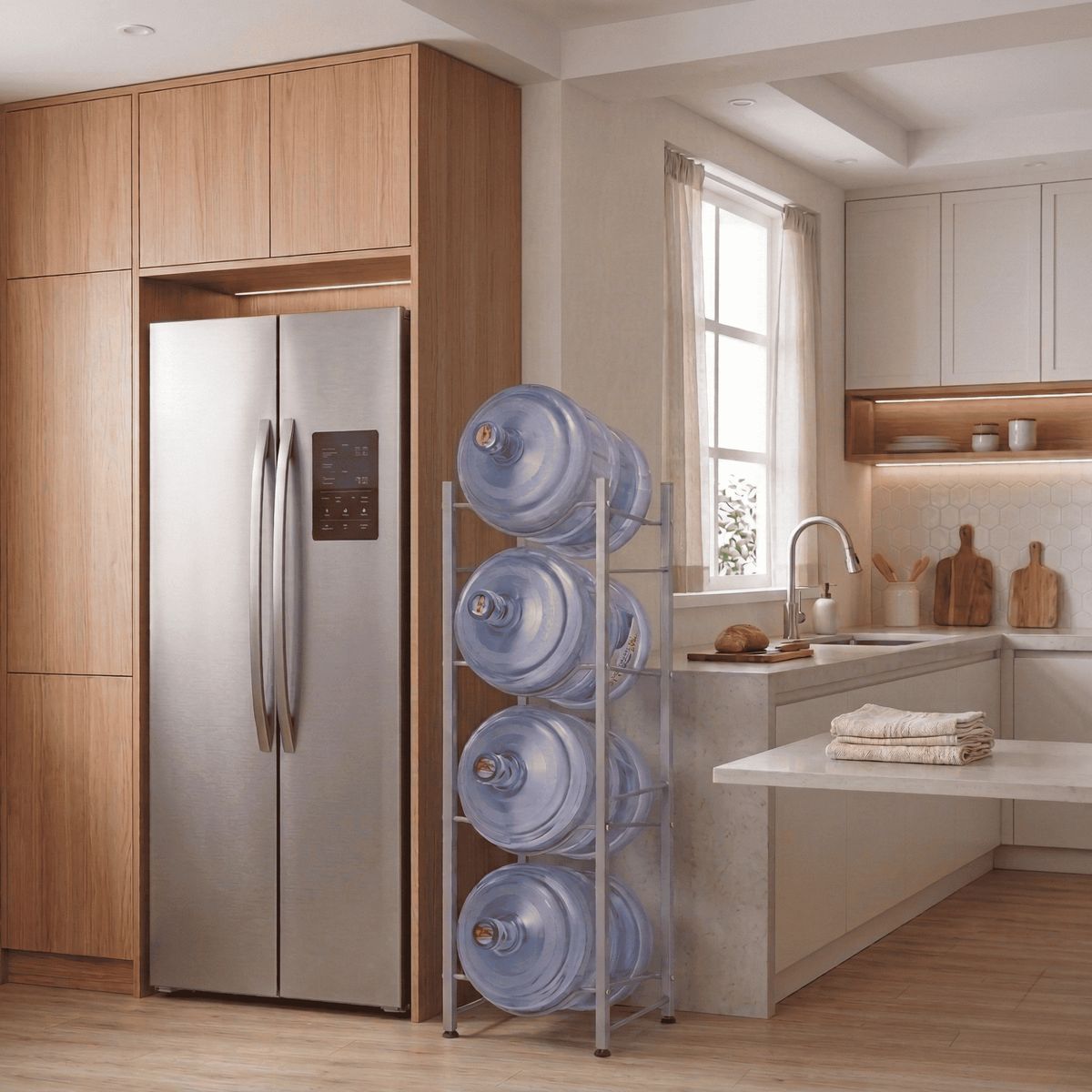 BATHLUX - Rack  Repisa Para 5 Bidones De Agua 20 L