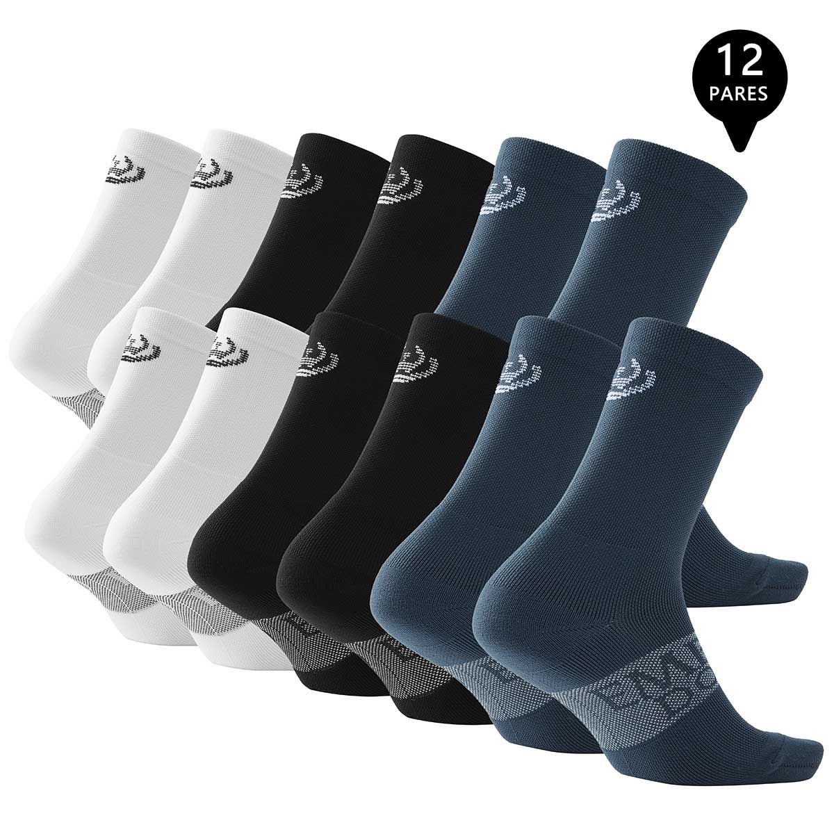GIOVACCHINO - Pack de 12 Calcetines Largos Deportivos Hombre Premium