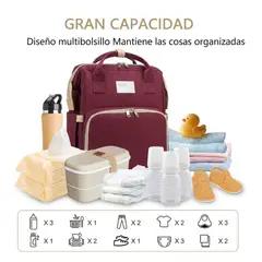 MOVI - MOCHILA PAÑALERA Y MUDADORA DE BEBE 3 en 1