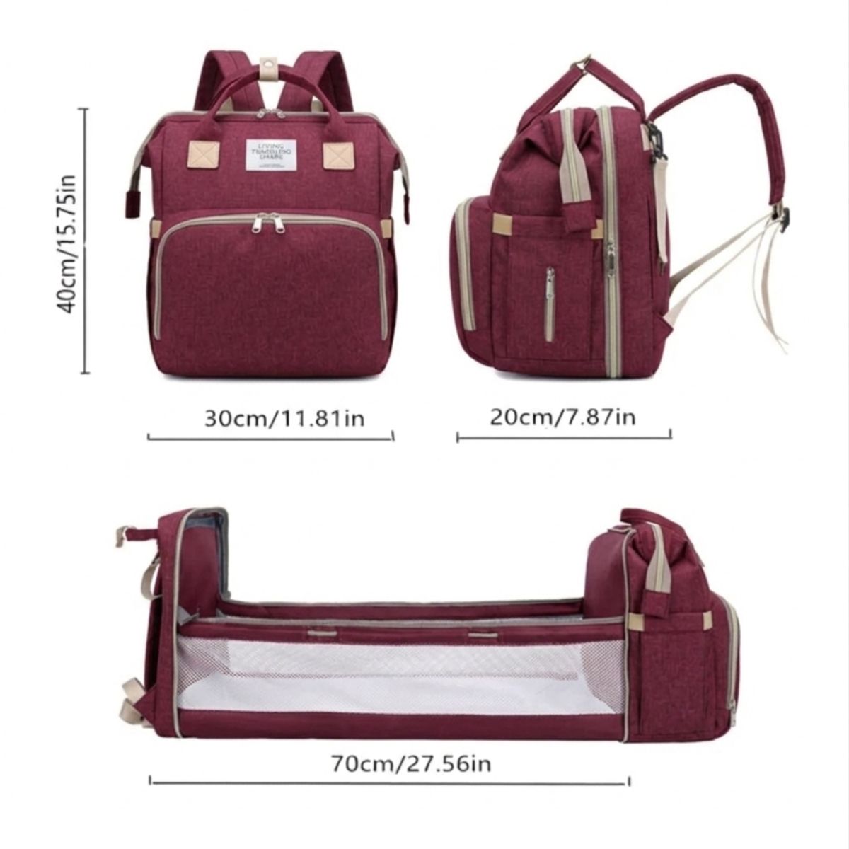 MOVI - MOCHILA PAÑALERA Y MUDADORA DE BEBE 3 en 1