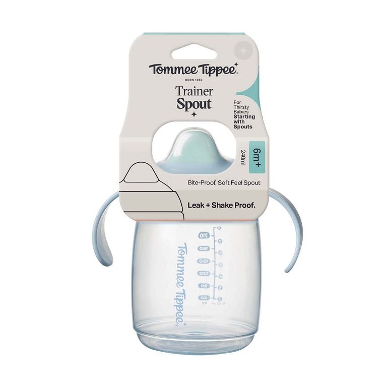 VASO ANTIDERRAME 240ML TRAINER SPOUT 6 MESES+ CELESTE