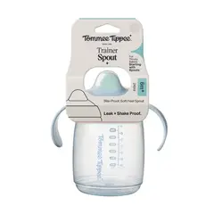 TOMMEE TIPPEE - Vaso de aprendizaje antiderrame 240ml Trainer Spout 6 meses+ celeste