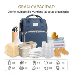 MOVI - MOCHILA PAÑALERA Y MUDADORA DE BEBE 3 en 1