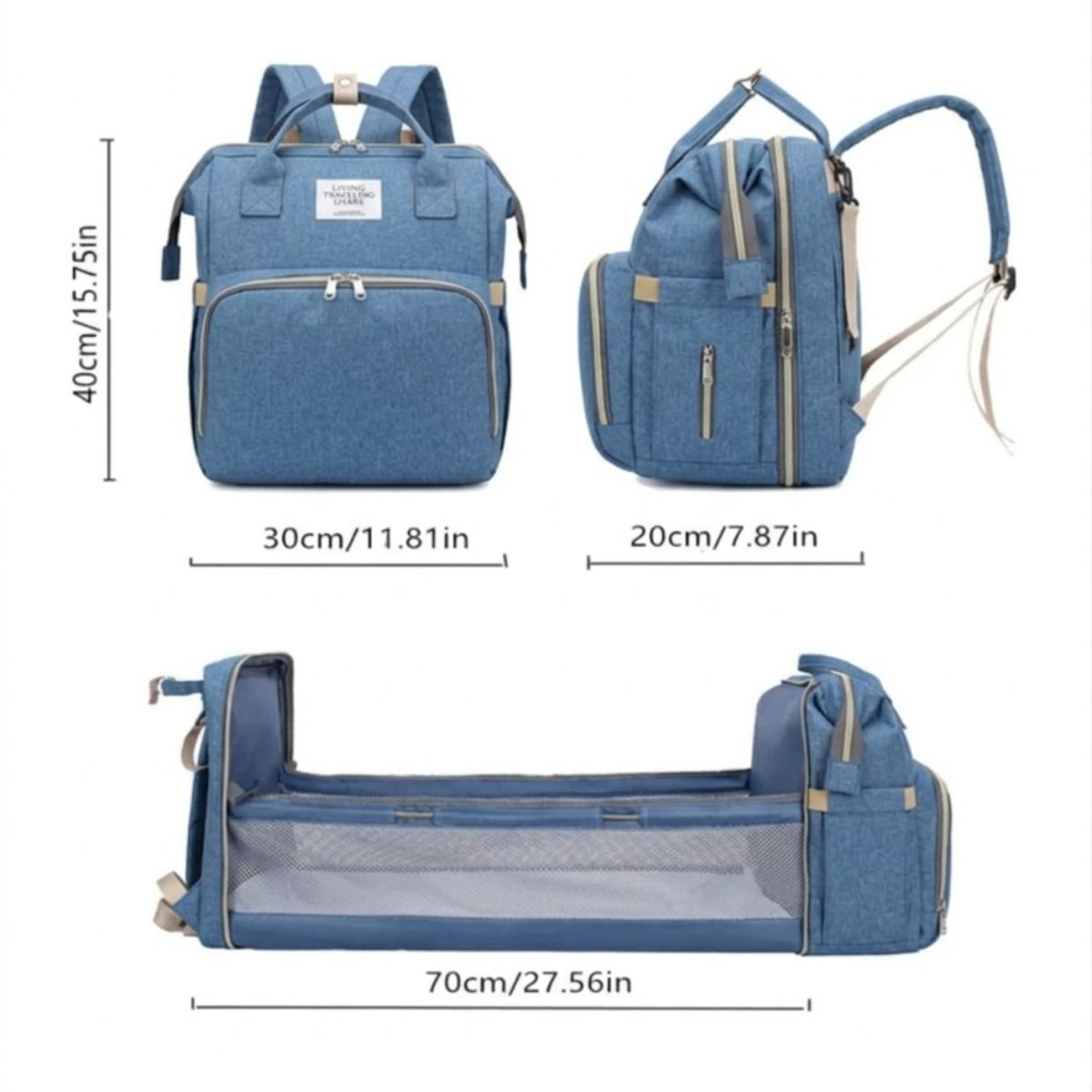 MOVI - MOCHILA PAÑALERA Y MUDADORA DE BEBE 3 en 1