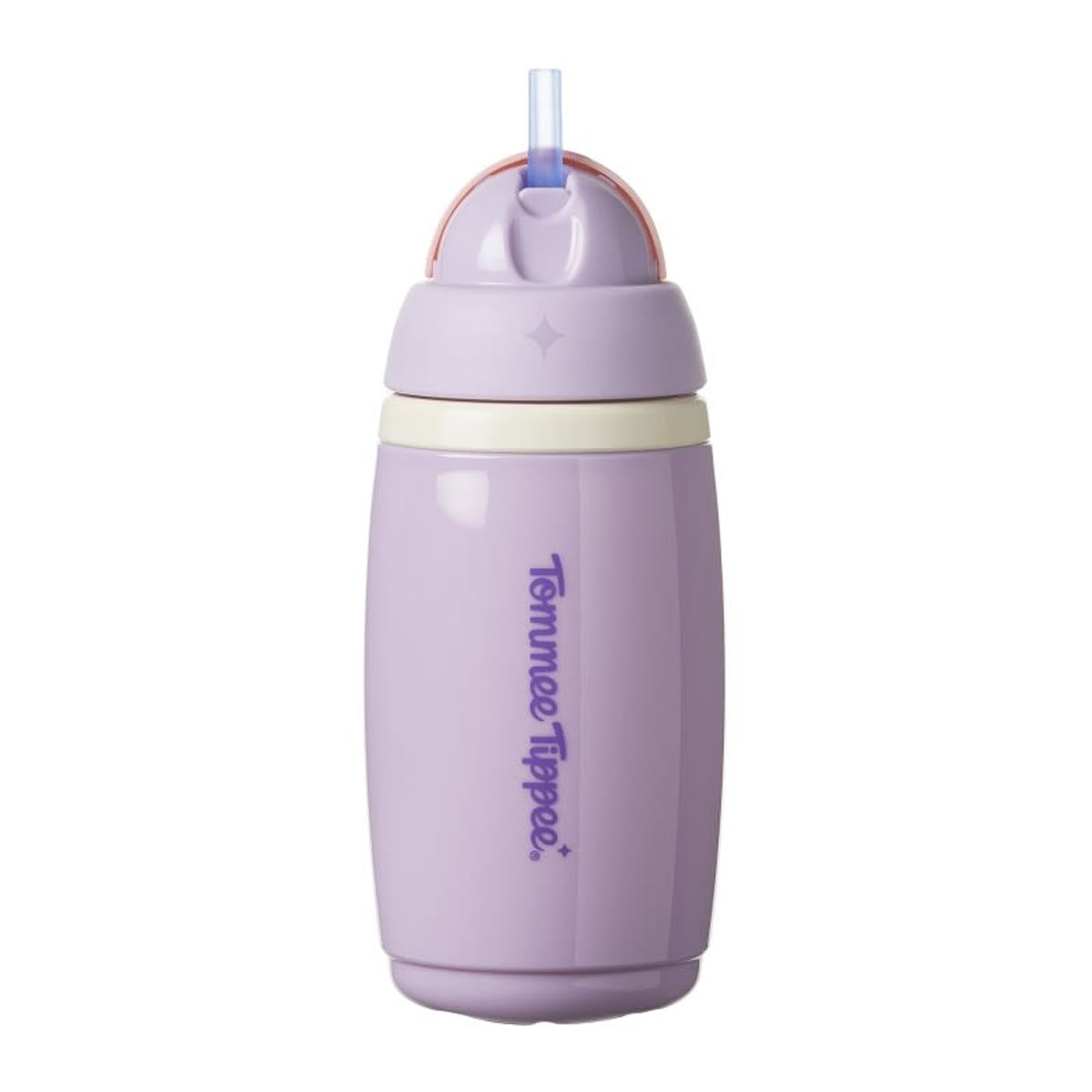 TOMMEE TIPPEE - VASO CON BOMBILLA 266ML ACTIVE STRAW 12 MESES+ LILA
