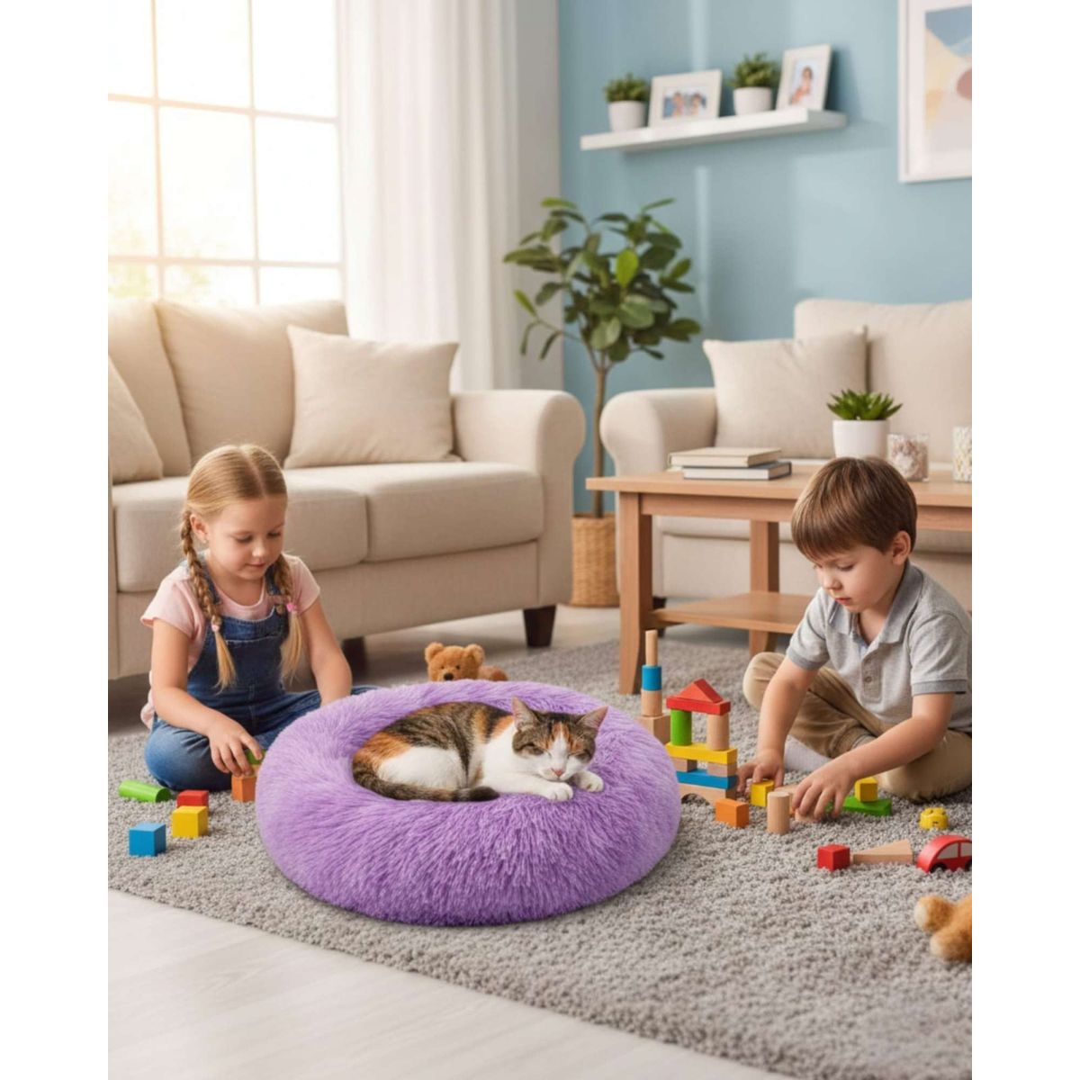 GENERICO - Cama Acolchada de Alta Densidad para tus mascotas 100 cm