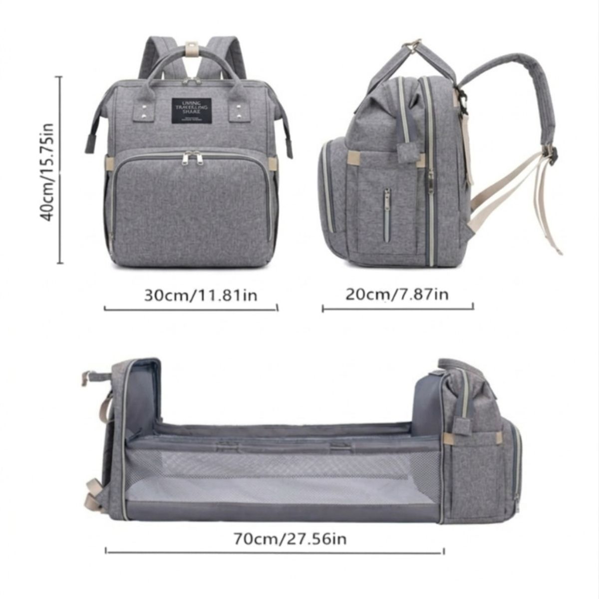 MOVI - MOCHILA PAÑALERA Y MUDADORA DE BEBE 3 en 1