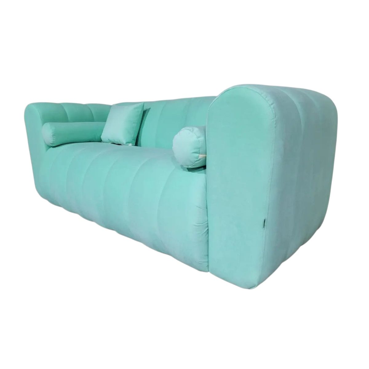 GENERICO - Sofa Martins 2 mts, felpa Verde menta