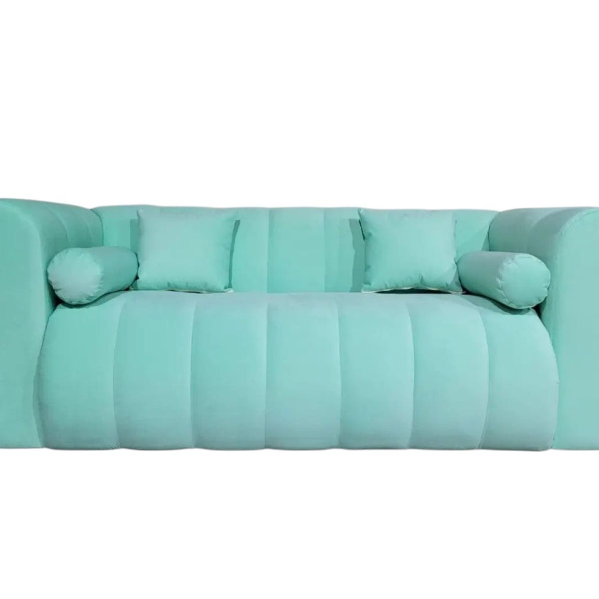GENERICO - Sofa Martins 2 mts, felpa Verde menta