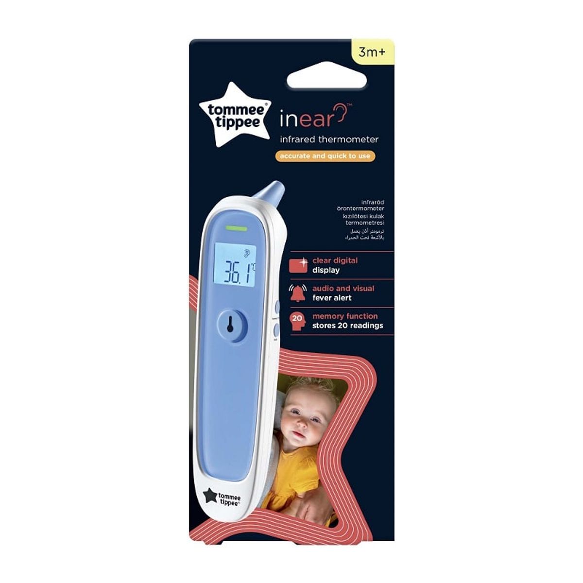 TOMMEE TIPPEE - TERMÓMETRO DIGITAL INTRA AURICULAR IN HEAR 3 MESES+