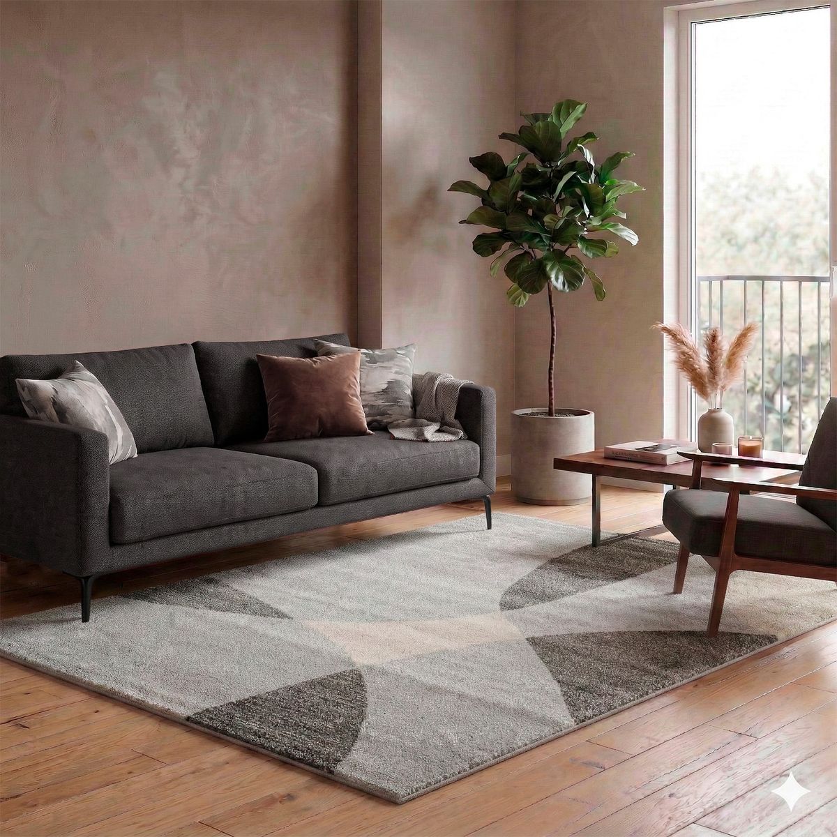 DIB - Alfombra Access 133X190 66200 Gris Negro