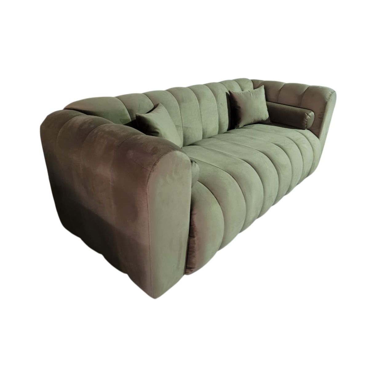 GENERICO - Sofa Martins 2 mts, felpa Verde musgo