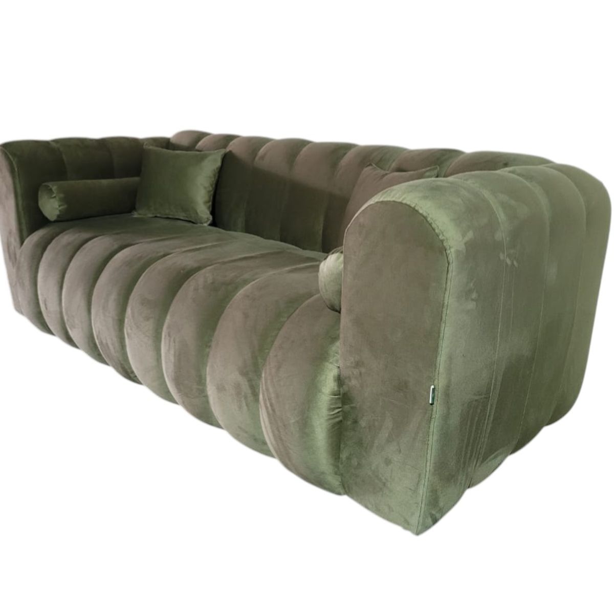 GENERICO - Sofa Martins 2 mts, felpa Verde musgo