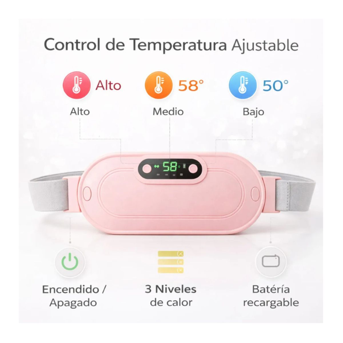 MOVI - Cinturón para el Alivio Inmediato de Cólicos y Dolores Menstruales - Bienestar y Comodidad Total
