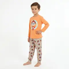 PAW PATROL - Pijama Largo Niño Naranjo