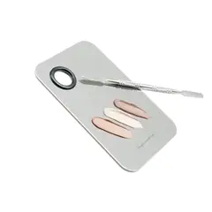 MAGIC MAKEUP - Paleta Mezcladora De Acero Maquillaje & Manicure +espátula