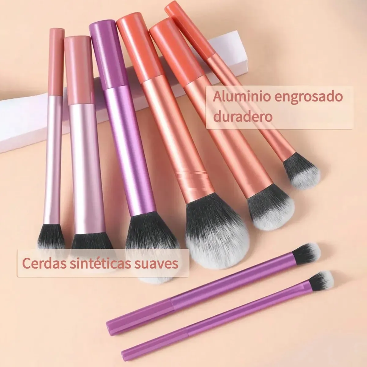 GENERICO - 11pzs Brochas De Maquillaje Base Profesional Kit Con Esponja Rosa BELUG