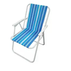 GENERICO - Silla Playa Plegable Celeste 120kg Metal Poliéster