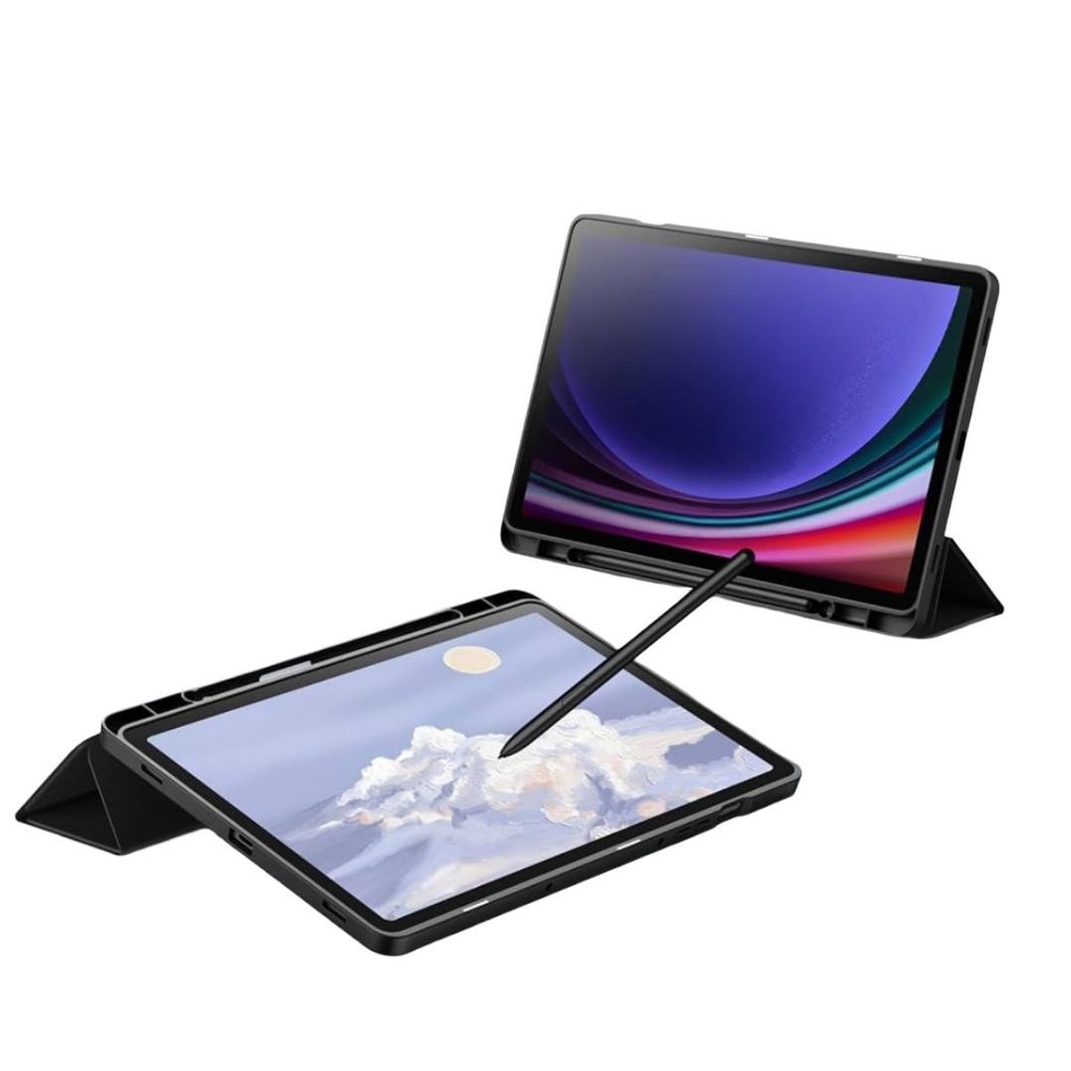 GENERICO - Funda con Portalapiz tablet TAB S9 y TAB S9 FE