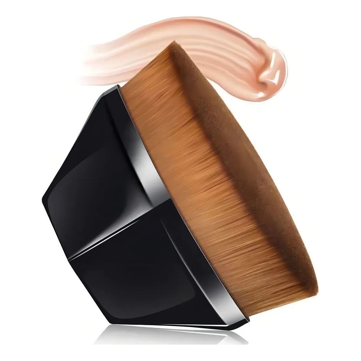 GENERICO - Brocha Cepillo Ovalada Para Aplicar Maquillaje  Base Color Negro BELUG