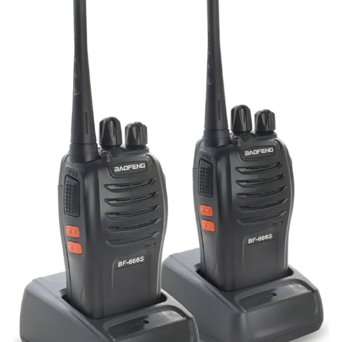 BAOFENG - Pack X2 Radio Transmisor Baofeng 6km Can Sos Negro