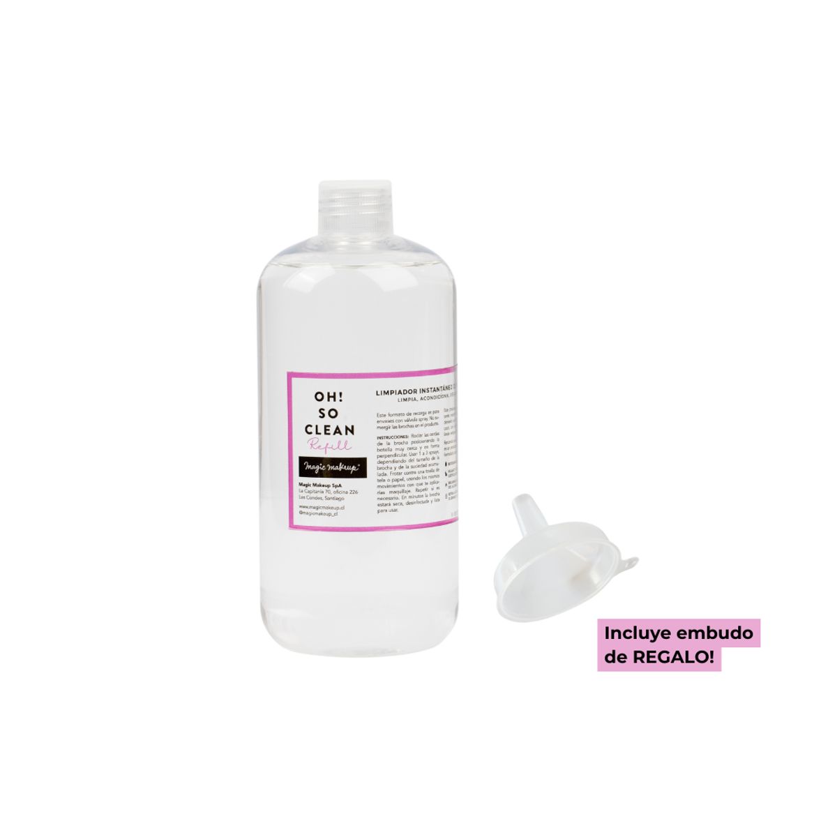 MAGIC MAKEUP - OH SO CLEAN limpiador instantáneo de brochas - Refill 500ml