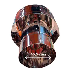 GENERICO - Gorro de acero inoxidable 6 pulgadas, reforzado, para estufas a combustión lenta