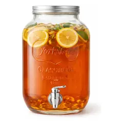 GENERICO - X2 Dispensador Frasco Jugo Agua Bebidas Fiestas Vidrio Hogar 5l.