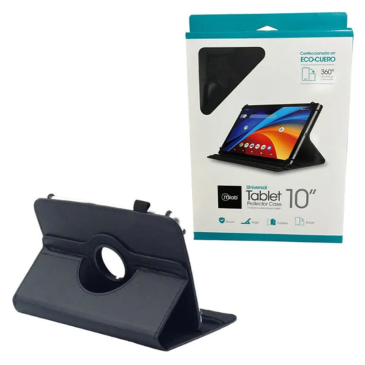 MLAB - Funda universal para tablets 10” eco cuero mlab
