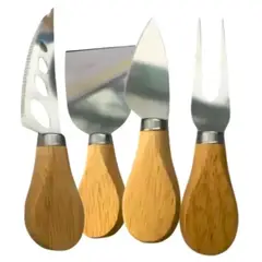 GENERICO - Juego de 4 cuchillos para queso