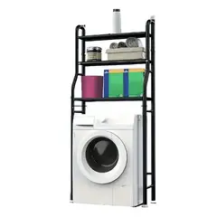 GENERICO - Organizador Estante De Lavadora Metálico Rack 3 Niveles Color Negro