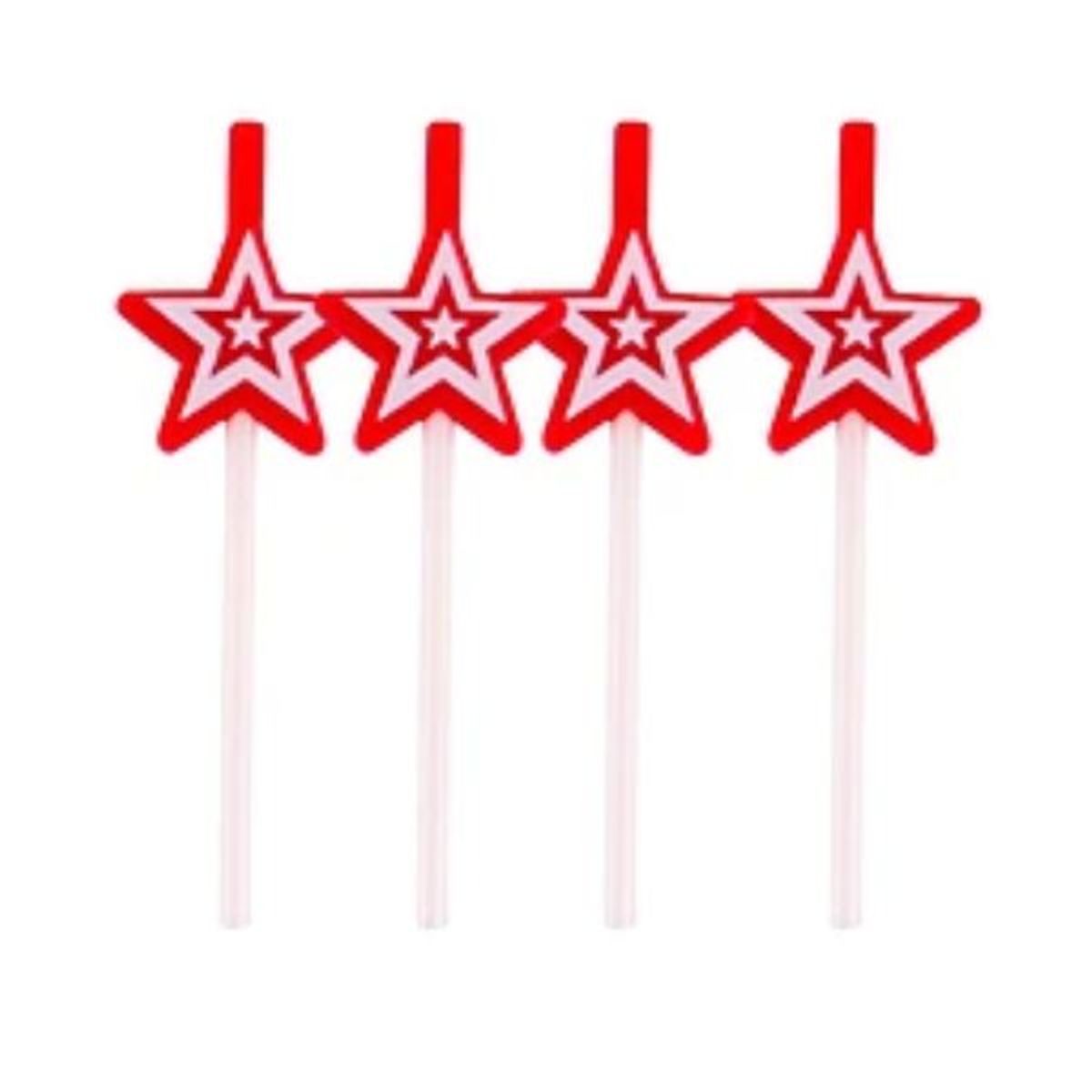 GENERICO - Velas de estrella 4 pcs 4x12cm