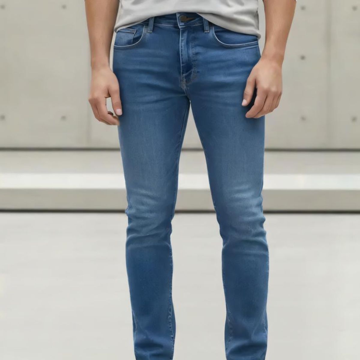 BLUE MOUNTAIN - Pantalón Jeans Hombre slim Elasticado