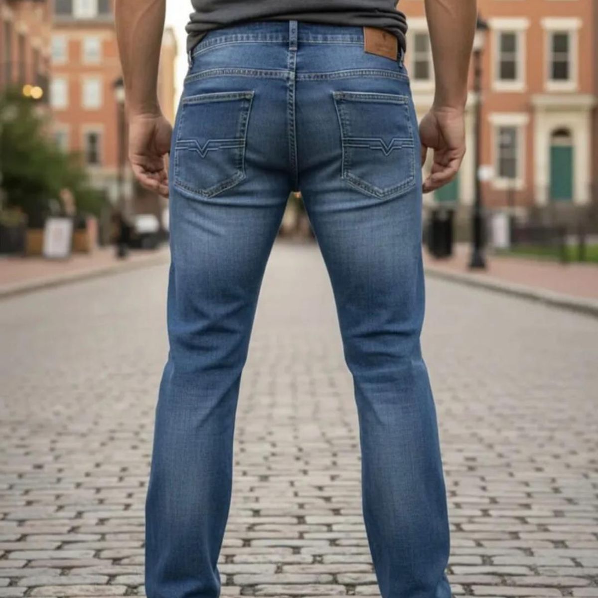 BLUE MOUNTAIN - Pantalón Jeans Hombre slim Elasticado