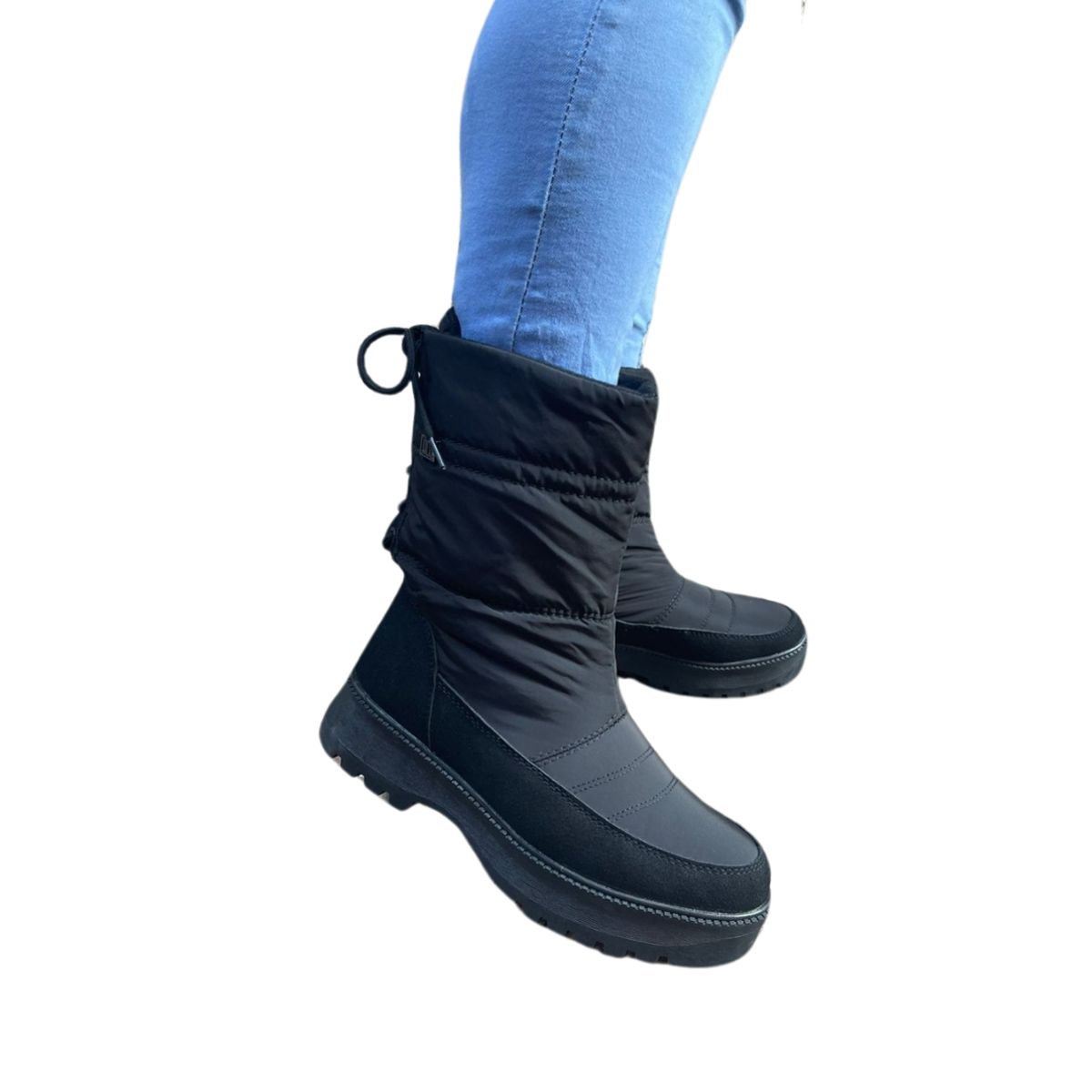 UNIVERSAL - BOTAS BOTINES IMPERMEABLES FORRADAS CON CHIPORRO - NEGRO